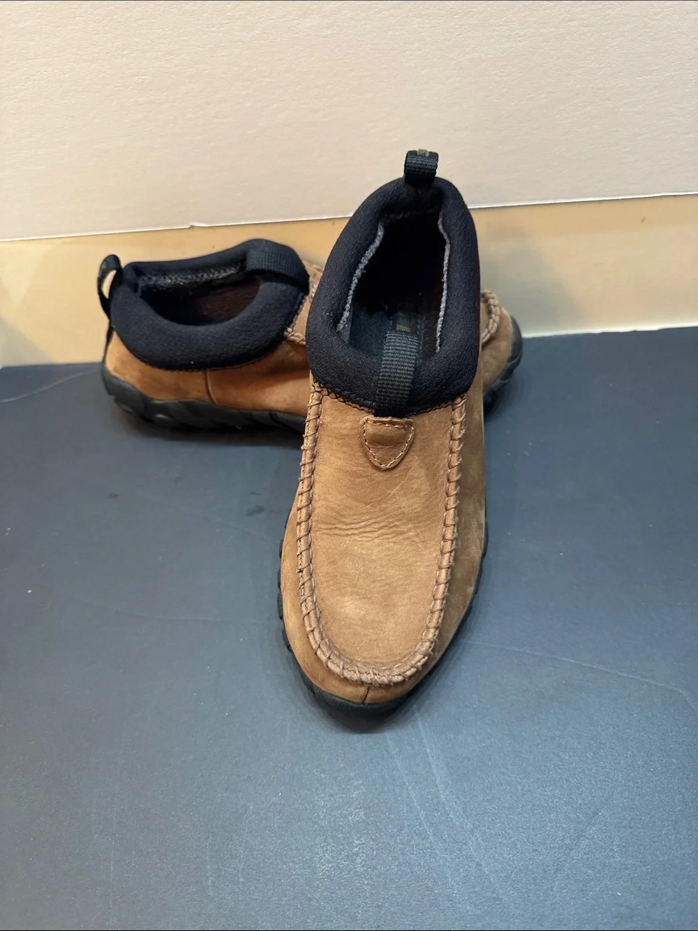 Teva Men’s Tan and Black Slip-On Moccasin Loafers